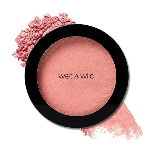 wet n wild Color Icon Blush, Effortless Matte Natural Sheer Glow & Seamless Blend, Luxuriously Infused Smooth Jojoba Oil, Cruelty-Free & Vegan - Pinch Me Pink