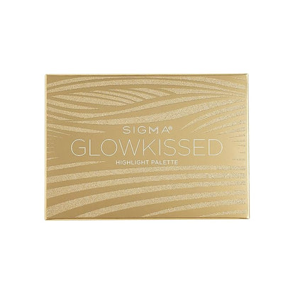 Sigma Beauty GlowKissed Highlight Palette | Highlighted Warm Tones | Glow Vibes, Mirror Included
