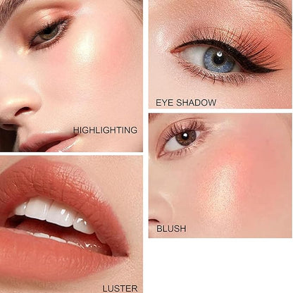 Heart Blush Stick, Matte Rouge Stick, Cheek Contour Pen, Long Lasting Water Proof Non-Greasy Smooth, Buildable Lightweight Cream Blush, Easy Application High-Gloss Finish (02#, 0.21 OZ)