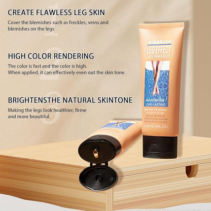 Leg Makeup Waterproof, Smooth Legs, Fade the Skin Color of Legs, Effectively Cover the Scars of Legs and Body, Long-Term Body Foundation Make-up