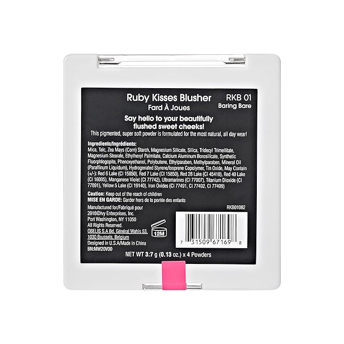 Ruby Kisses Bare Blusher Sweet Cheeks Palette (Baring Bare)