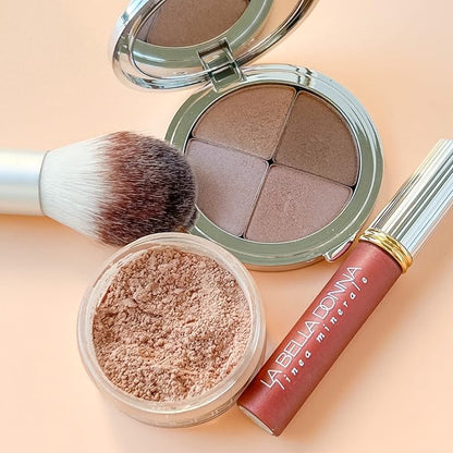 La Bella Donna Loose Mineral Foundation, Non-Chemical SPF50, Only 4 Ingredients, Reef-Safe, Non-Nano, Natural Mineral Makeup with Sun Protection | 10g | Caffe