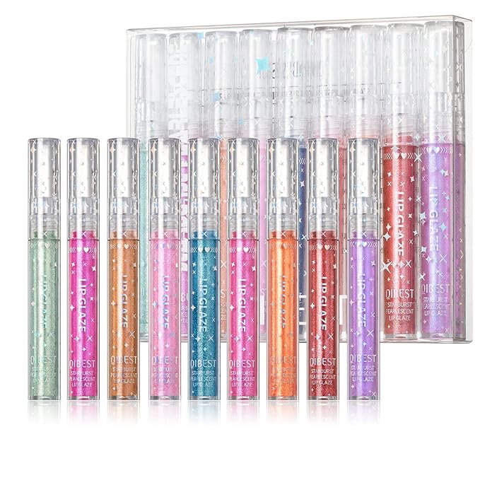 Girls Lip Gloss, Shimmery Lip Glosses for Girls Teens & Women, | Syrupy gloss| Glossy Finish| Long-lasting| Moisturizing| Highlighting| Natural-beauty | Lip Glow Set