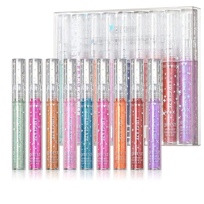 Girls Lip Gloss, Shimmery Lip Glosses for Girls Teens & Women, | Syrupy gloss| Glossy Finish| Long-lasting| Moisturizing| Highlighting| Natural-beauty | Lip Glow Set