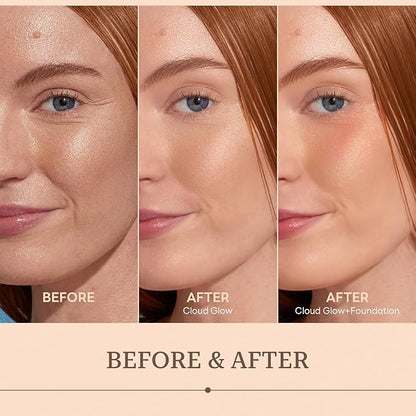 Hydrating Face Prime, Cloud Glow Foam Prime For Flawless, Smooth Skin, Mousse Foam Base, Blur + Pore Minimize+ Fine Lines,Moisturizing & Smoothing Primer With Sodium Hyaluronate