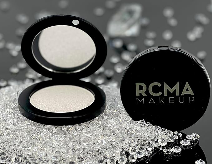 RCMA Diamond Lights Pressed Powder | Face, Body, Lip and Eye | Professional Makeup | Highlighter | Shimmer | Sparkle |Talc-free | 0.28 oz