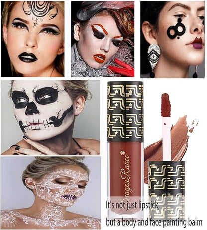 Matte Liquid Lipstick for Women, Warm Taupe Long Lasting Waterproof Lip Gloss, Non-Fading Nude/Purple Halloween Lipstick Lip Tint Makeup labiales mate 24 horas originales (#11 Warm Taupe)