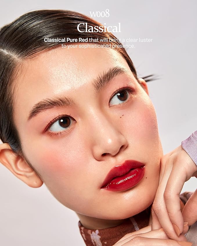 HINCE Mood Enhancer Water Liquid Glow - Non-Sticky & Waterproof Lip Stain for Women - Long Wearing Lip Gloss for Natural and Glass Glow - Moisturizing Liquid Makeup, 0.16 fl.oz. (CLASSICAL)