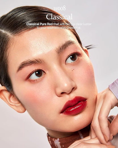 HINCE Mood Enhancer Water Liquid Glow - Non-Sticky & Waterproof Lip Stain for Women - Long Wearing Lip Gloss for Natural and Glass Glow - Moisturizing Liquid Makeup, 0.16 fl.oz. (CLASSICAL)