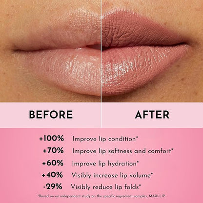 Forget the Filler Lip-Plumping Line-Smoothing Satin Cream Lipstick, Soft Truffle, Pink, 0.1 Ounce