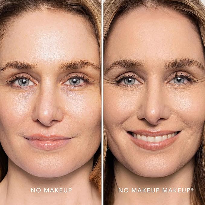 Foundation by No Makeup Makeup | Conceal & Correct with Long-Lasting, Buildable Formula & Lightweight Soft Finish | Cruelty-Free, Vegan, Fragrance-Free | Light Medium