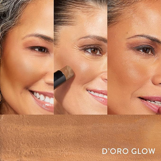 LAURA GELLER Italian Marble Bronzer Makeup Stick | Cream Finish Marbleized Contour for Natural Glow D'oro Glow