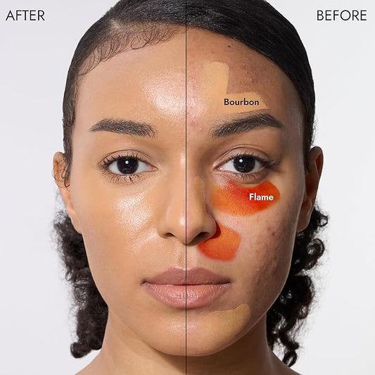 COVER FX Correct Stick Color Correcting Duo, Flame + Bourbon - Blue Tone Correcting Red Concealer - Brightening Darkness Neutralizer