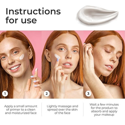 Pore-Refining Face Primer BB Cream and Moisturizing Lotion for Long-Lasting Makeup and Skincare
