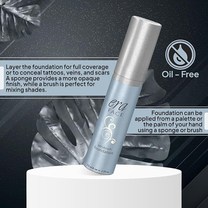 ERA Face spray makeup (Y1 Vanilla, 2.25 oz) - airbrush foundation, everyday, buildable, professional spray on cosmetics by Era Beauty