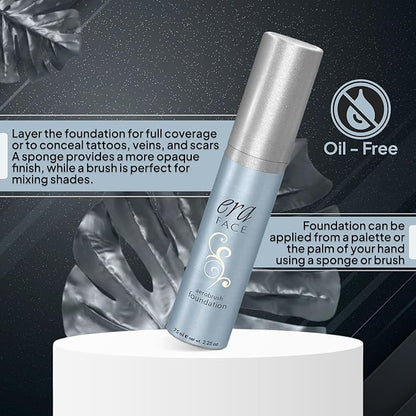 ERA Face spray makeup (Y1 Vanilla, 2.25 oz) - airbrush foundation, everyday, buildable, professional spray on cosmetics by Era Beauty