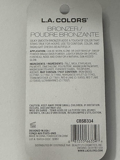 L.A Colors Professional Series BLUSH with Applicator, BSB334 Bronze, 0.13 Oz