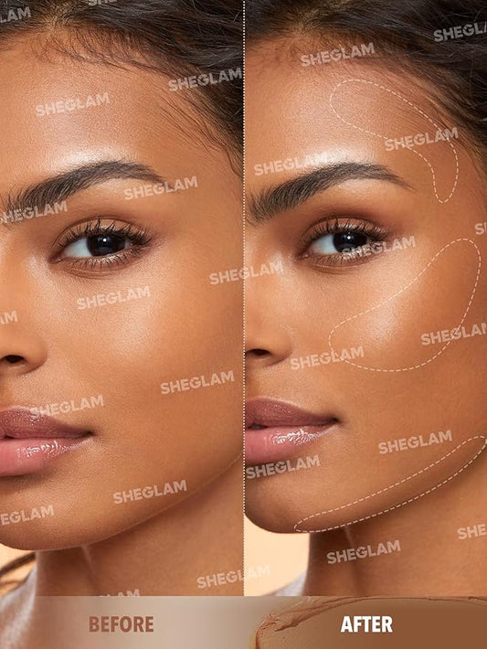 SHEGLAM Silk Haze Cream Bronzer Blendable Cream Makeup with a Lightweight Formula - Customizable Face Makeup for a Natural, Sun-Kissed Glow Long Lasting-Terracotta