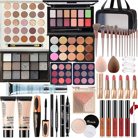 Makeup Set for Women, Travel Makeup Set for Teens & Adults, Makeup Kit for Beginners & Professionals, Makeup Gift Set for Girls, Eyeshadow Palette, Lip Gloss, Make up Set, Face & Eye Make up