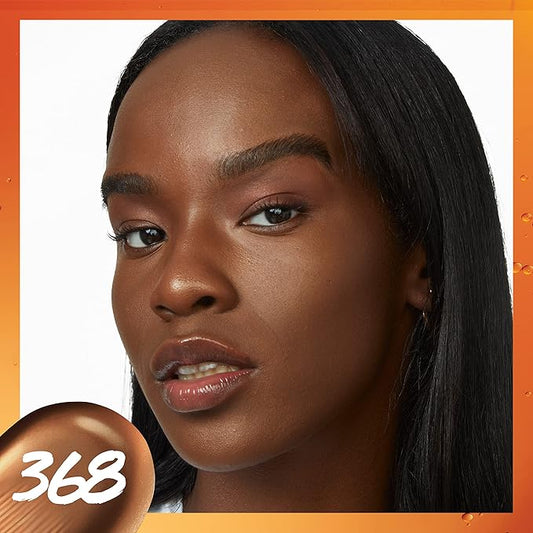 Maybelline Super Stay Up to 24HR Skin Tint, Radiant Light-to-Medium Coverage Foundation, Makeup Infused With Vitamin C, 368, 1 Count