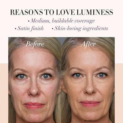 LUMINESS Silk Airbrush Spray Foundation - Full Coverage Foundation - Formula Hydrates & Moisturizes with Hyaluronic Acid, Aloe Vera & Hydrolyzed Silk (Shade - Light Warm)