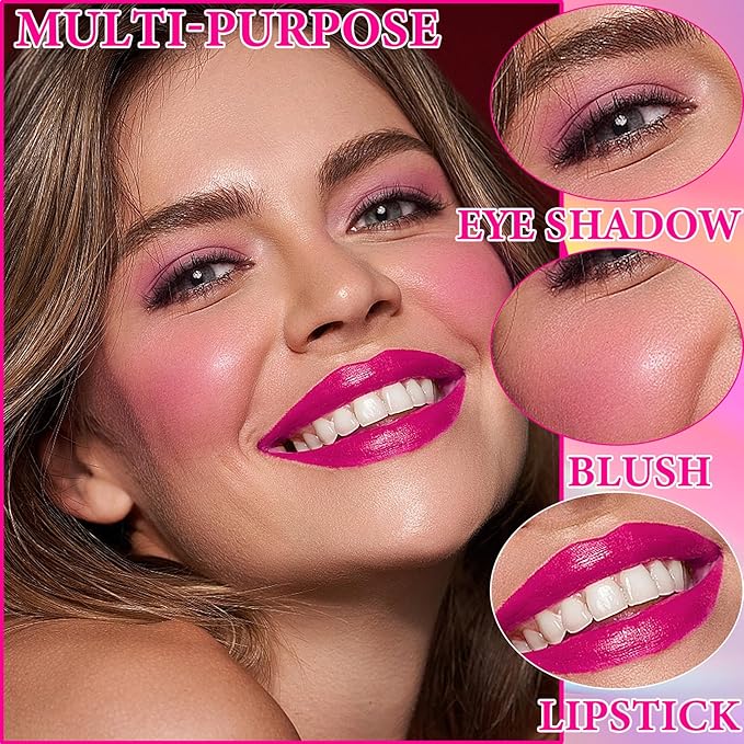 4 Pcs Color Changing Lip Gloss,Smooth Long Lasting Shiny Magic Color Jelly Color Changing Lipstick Lip Balm,Moisturizing Colorful Lip Stain Oil Lipgloss Lip Tint Set for Women