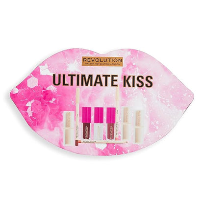 Makeup Revolution Ultimate Kiss Lip Gloss Collection, Lipsticks & Lip Liners Gift Box