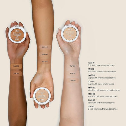 JOAH Beauty Perfect Complexion Cashmere Powder foundation_FW010, Fair with Warm Undertone