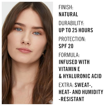 Rimmel London Lasting Finish 25HR - 100 Ivory - Foundation, 25-Hour Wear, Full Coverage, Waterproof, 1oz