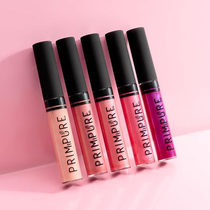Prim and Pure Natural Mineral Lip Gloss for Women and Teens - Longwear Cruelty Free - Highly Pigmented, Hydrating, and Moisturizing Formula - Made in USA (MINT PINK) Mint Flavor