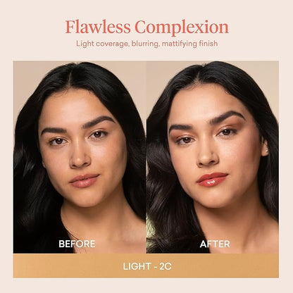 Toty by Sofia Vergara - Ilumina CC Creamy Compact SPF 50+ Mineral Broad Spectrum Sunscreen for Face + Ilumina Brush - CC cream foundation with spf 50 - MAKEUP - 2C Bundle