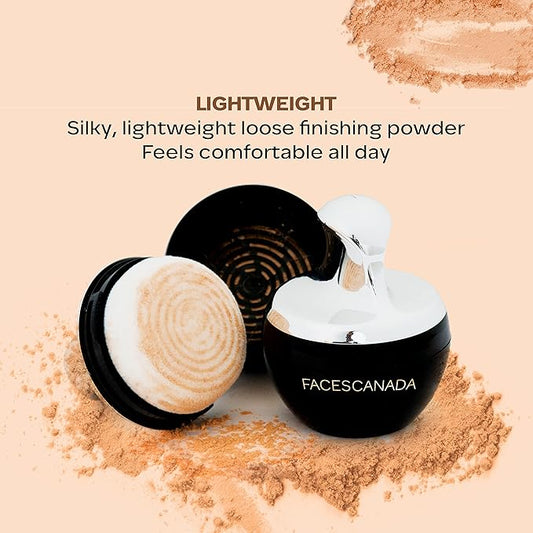 Faces Canada Mineral Loose Powder,Smooth Matte Finish, Flawless Look, Absorbs Oil And Sweat, Soft Glow, Sand Beige, 7 gms