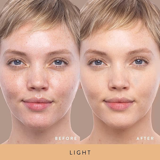 LAURA GELLER NEW YORK Redness Care Kit: Double Take Liquid Foundation, Light + Ideal Fix Concealer, Light + Baked Blurring and Setting Powder, Light/Medium