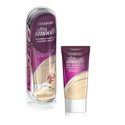 CoverGirl Ultrasmooth Foundation Plus Applicator, Nude Beige 832, 0.85 Fluid Ounce