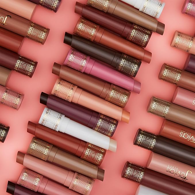 Juvia's Place Volumizing Gloss Sticks, Pink Velvet - Shiny Luscious Lips with Nourshing Hydration, Plumping Gloss, Lip Plumper Gloss, Plumping Lip Balm, Hydrating Lip Gloss