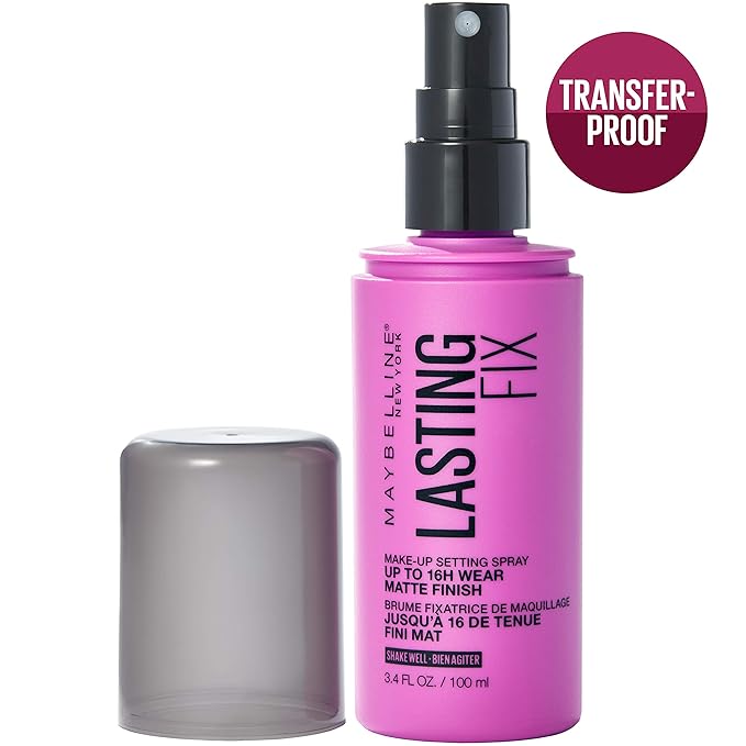 Maybelline New York Facestudio Lasting Fix Makeup Setting Spray, Matte Finish, 3.4 fl. oz. & Baby Skin Instant Pore Eraser Primer Makeup, Clear, 1 Count