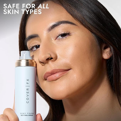 COVER FX Dewy Finish Setting Spray - Makeup Finishing Spray - Shea Butter & Aloe - 4 Fl Oz