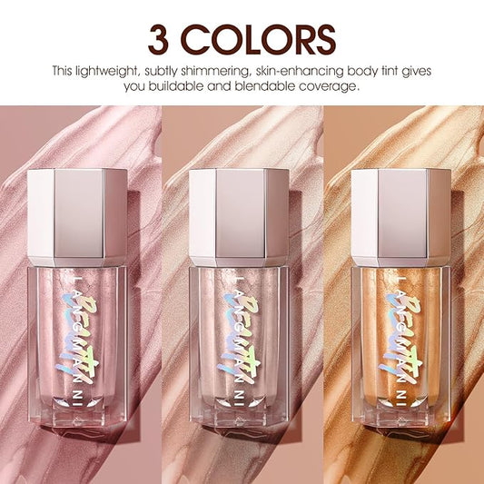 GECOMO Highly Pigmented Liquid Contour - Built-in Sponge Tip Sculpted Complexion Wand Contour Long Lasting Natural Buildable Highlighters Contour Contouring Bronzer 0.17 OZ/5.2ml - 03 LIQUID GOLD