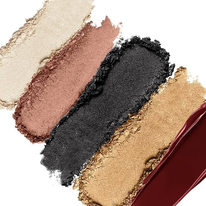 7 Colors Glitter Eyeshadow Palette, Shimmer Full Face Makeup Palette, Professional Eye Makeup Palette for Eyes, Lips, Contour & Blush