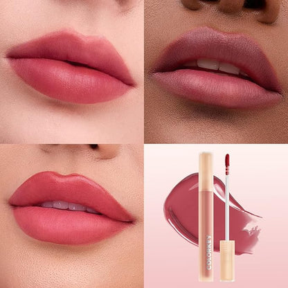 COLORKEY Soft Matte Water Lip Tint, Matte Finishs, Long-Lasting, Moist Fit Without Stickiness, Moisturized, Waterproof, Liquid Lipstick, Nude lip color (P333 Milk Pink)