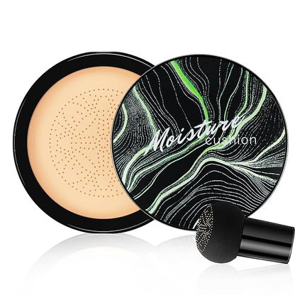 Air Cushion CC Cream Mushroom Head - Waterproof & Moisturizing BB Cream Foundation Create Natural & Long-Lasting Face Makeup for All Skin Types (Buff Beige)