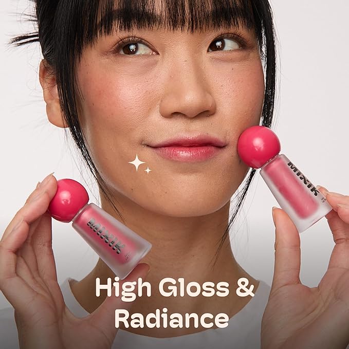 MIXIK Juicy Lip Tint, Hydrating Water-Based Lip Stain and Gloss that feels light and fresh for Dewy and Radiant lips, Formulated with Blue Agave Extract for long lasting Moisturizing (Pink Guava)