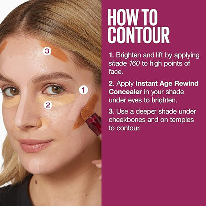 Maybelline Instant Age Rewind Instant Eraser Multi-Use Concealer, Crease-Resistant Coverage, Up to 12HR Moisturizing Wear, 143, 1 Count