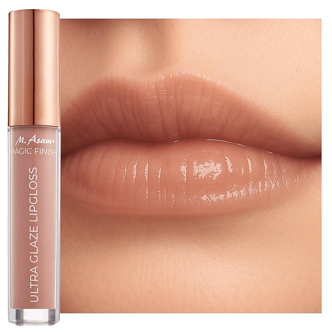 M. Asam MAGIC FINISH ULTRA GLAZE LIP GLOSS Cream Cashmere (0.13 Fl Oz) - Lip Plumper For Supple Lips With Intensive Shine, Lip Care With Hyaluronic Acid & Peptide, Delicate Vanilla Aroma, Vegan