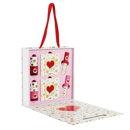Toysical Makeup Kit for Teens - “LOVE” Makeup Gift Set for Young Teens, Girls or Women - Includes Eyeshadow Palette, Lip glosses, Blushes, Nail Polishes - Full Starter Kit for Beginners
