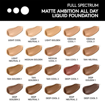 COVERGIRL Matte Ambition, All Day Foundation, Light Neutral 1, 1.01 Ounce