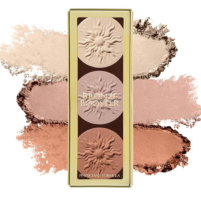 Physicians Formula Bronze Booster Highlight & Contour Powder Palette, Matte Sculpting,-Fragrance Free, Paraben Free, Gluten Free, Dermatologist Tested
