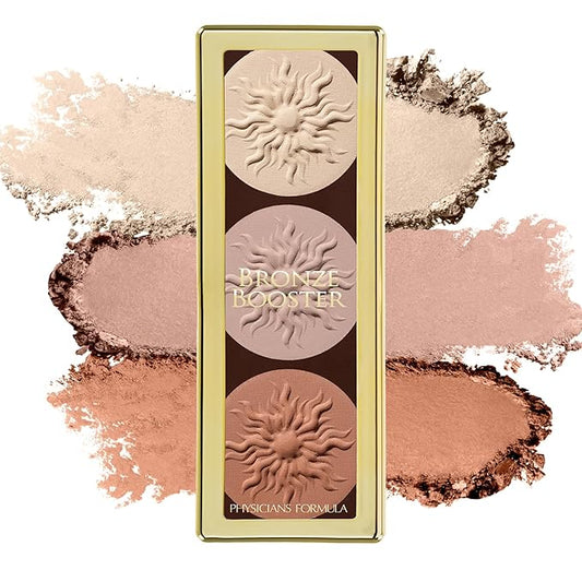Physicians Formula Bronze Booster Highlight & Contour Powder Palette, Matte Sculpting,-Fragrance Free, Paraben Free, Gluten Free, Dermatologist Tested