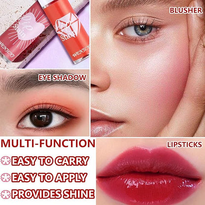 6 Colors Lip Tint Stain Set,Mini Velvet Lip Tint Watery Lip Stain Long Lasting Waterproof Moisturizing Lip & Cheek Tint,Hydrating,Natural Glossy Liquid Lipstick Lip Gloss Kits for Women (Set D)
