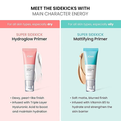 JOAH Beauty Super Sidekick Mattifying Makeup Primer, Pore Minimizing Matte Finish, Hydrating and Long Lasting Korean Face Primer for Oil Control, Helps Smooth, Blur Skin, For All Skin Types, 1.01 Oz